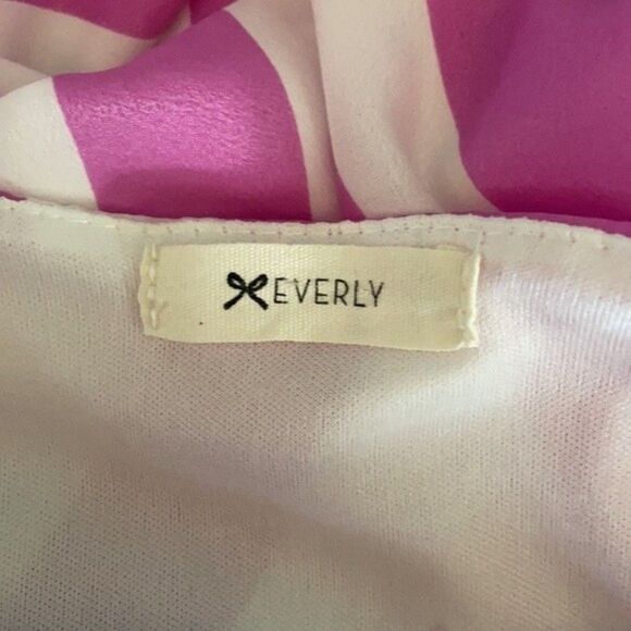 Everly Purple and White Chevron Tunic Dress Size Large - Picture 5 of 5